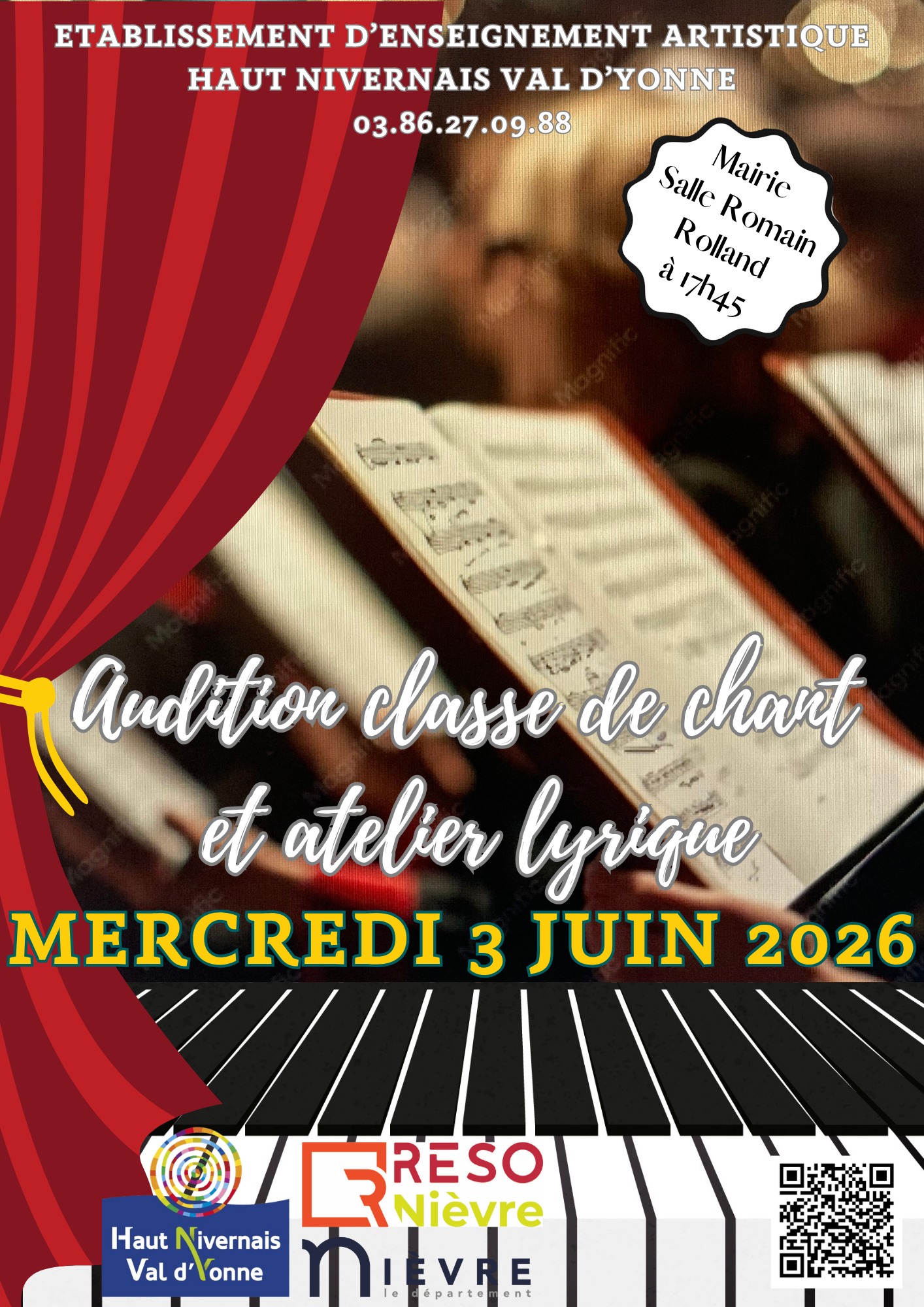 Audition classe de chant et atelier lyrique