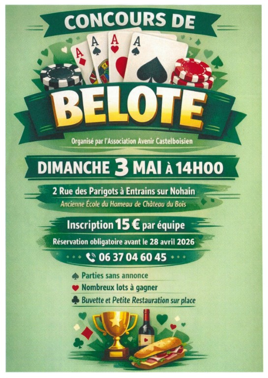 Concours de belote — visuel événement