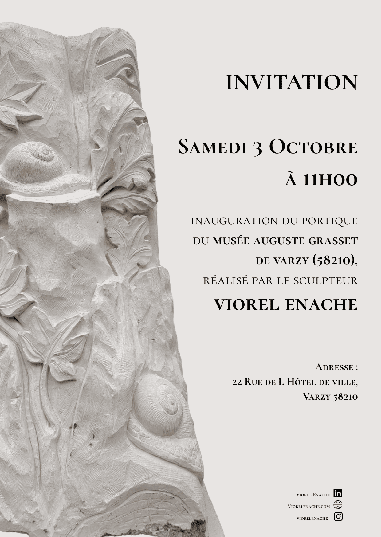 Inauguration du portique du Musée Auguste Grasset