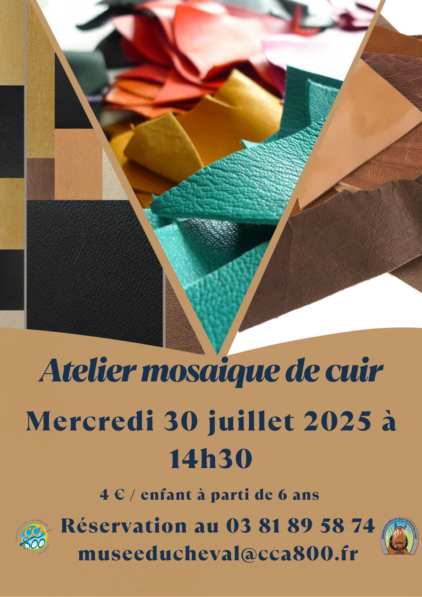 30 juillet - mosaique cuir - levier