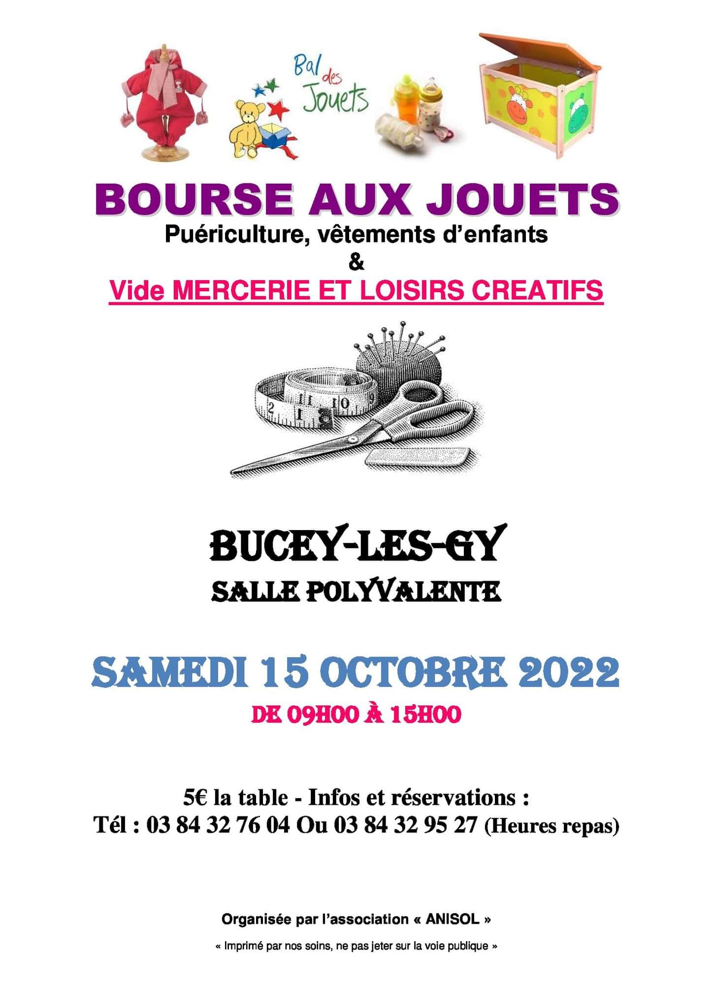 Bourse aux jouets, mercerie, loisirs créatifs ... à Bucey lès Gy 