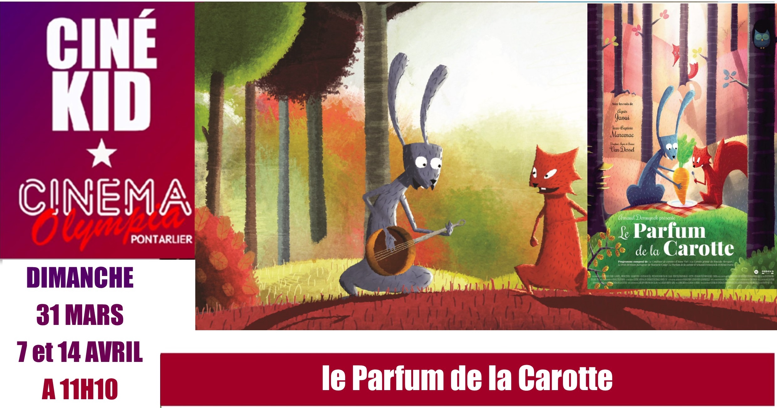 31 mars - Cine le parfum de la carotte - Pontarlier
