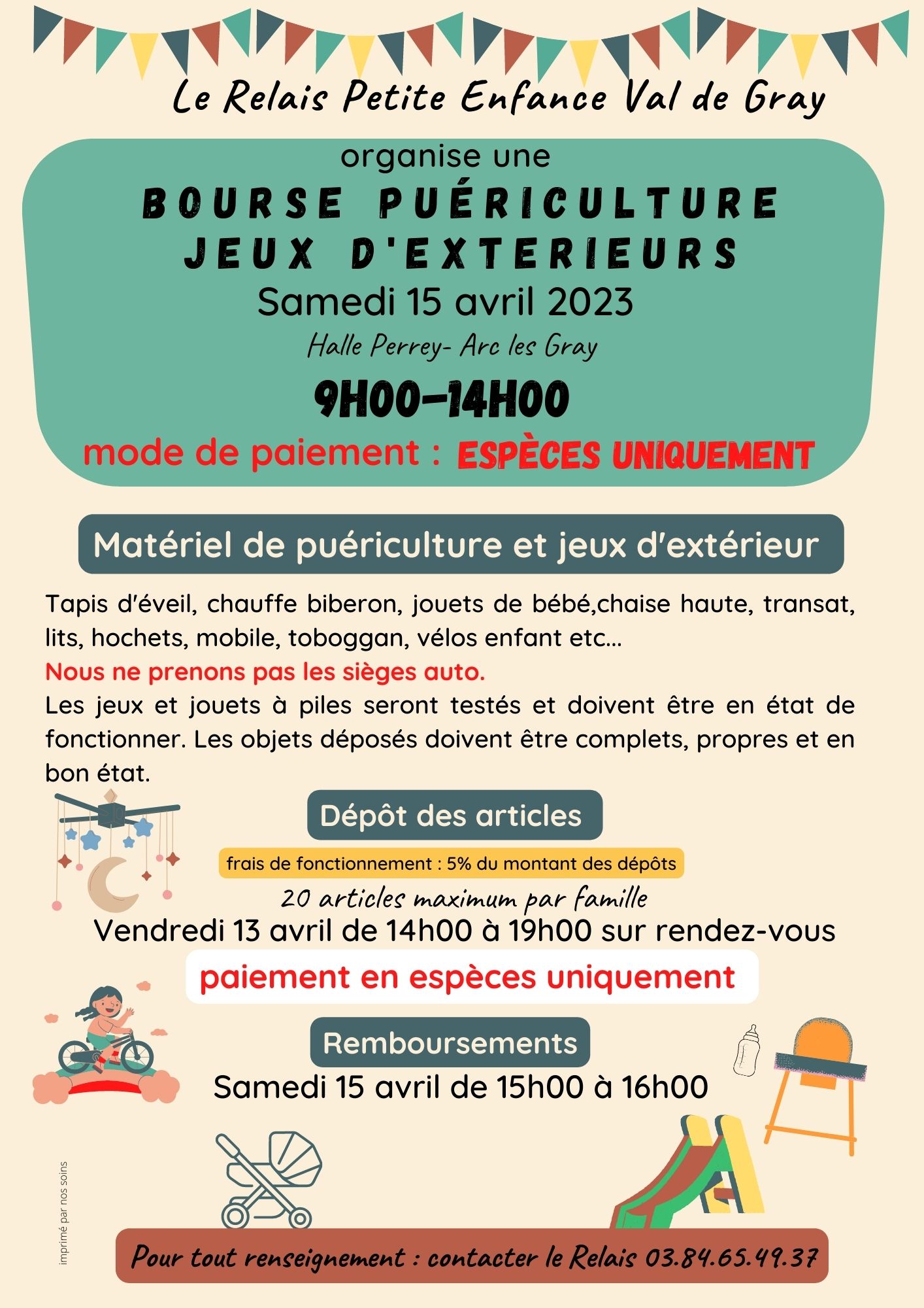 Bourse Puériculture et jeux extérieur