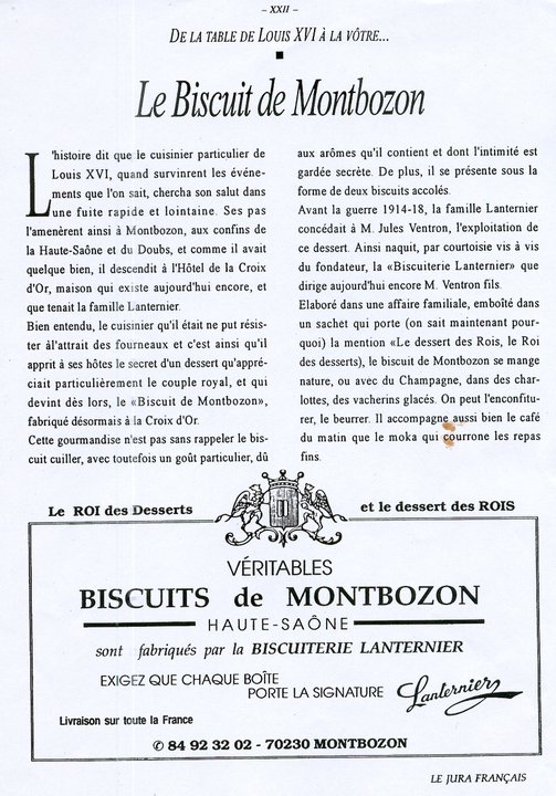 Biscuits de Montbozon