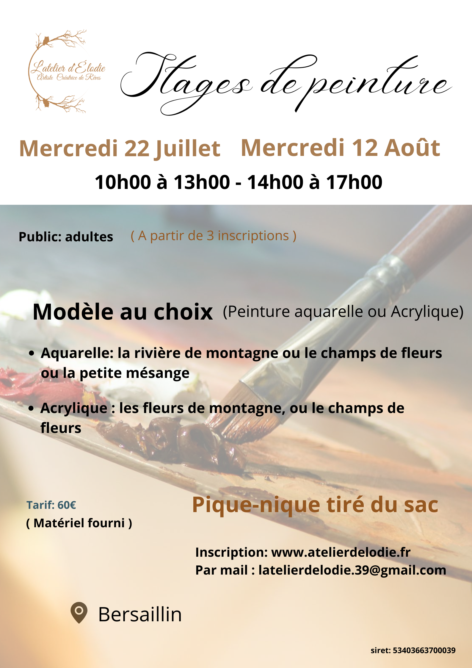 Stage de peinture