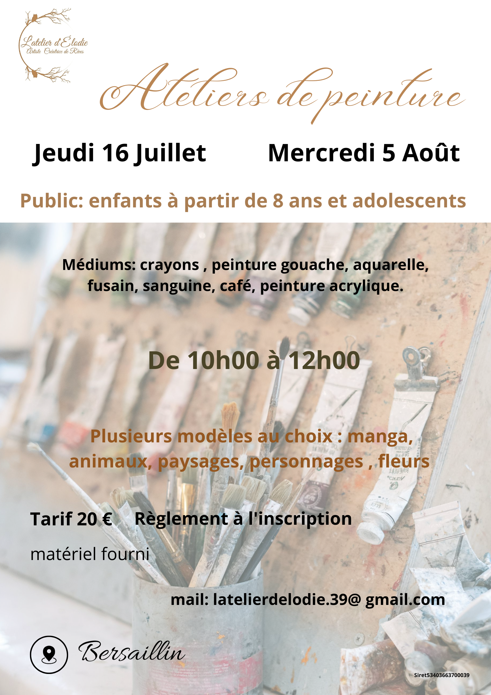 Atelier peinture