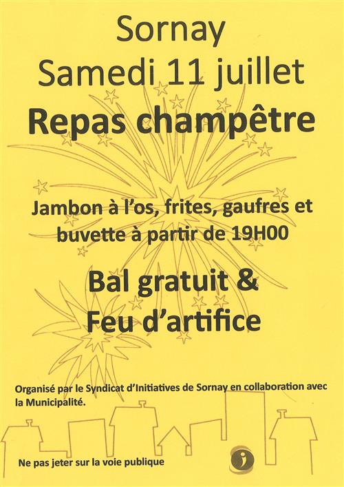 Repas champ&ecirc;tre