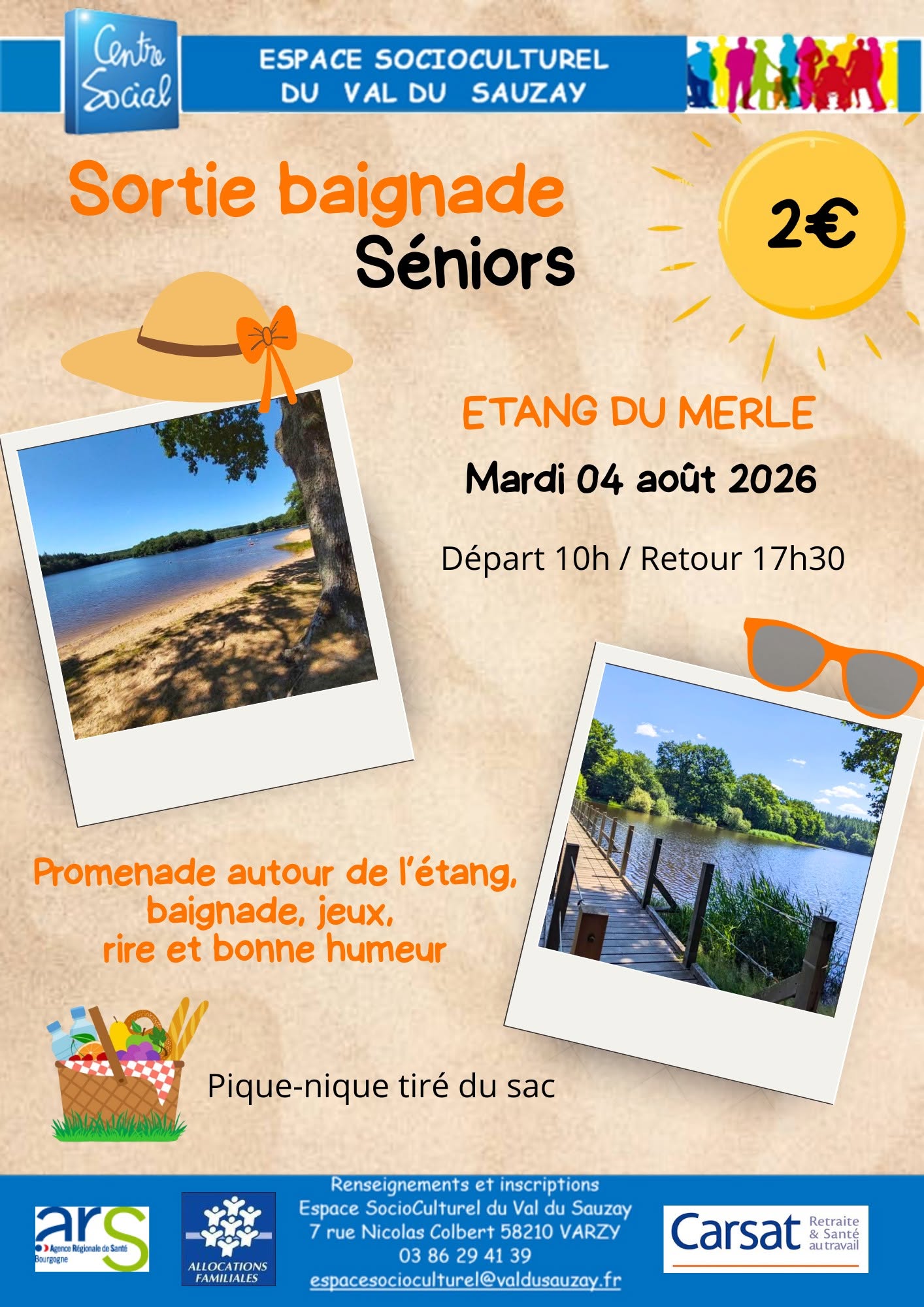 Sortie baignade séniors