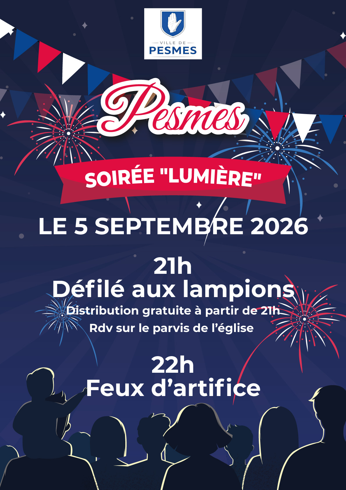 Défilé aux lampions et feu d'artifice à Pesmes — le 5 septembre 2026
