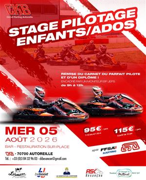 Stage de karting enfants/ados à Autoreille