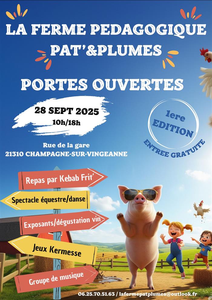 Portes Ouvertes de La Ferme Pédagogique Pat’&Plumes 2025
