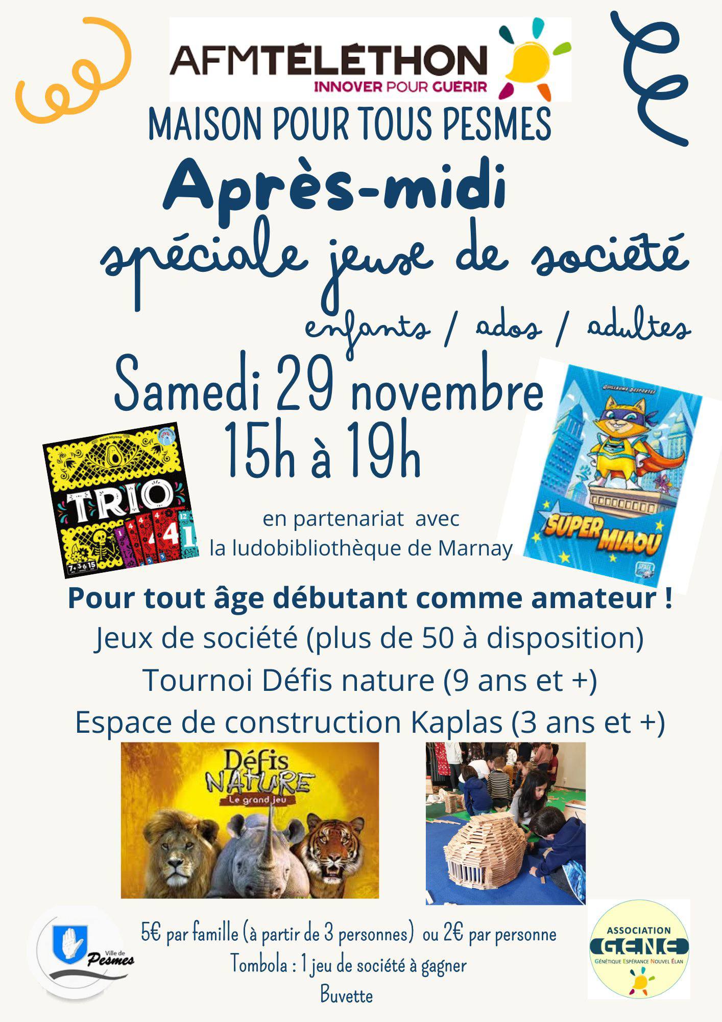 Après-midi spéciale jeux de société