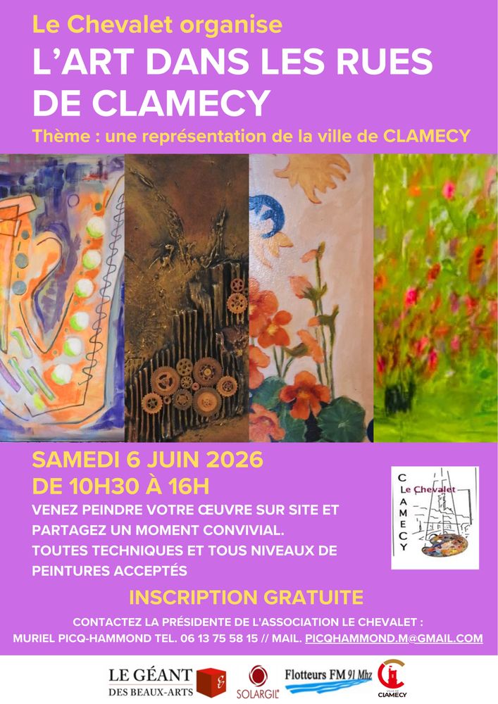 Le Chevalet organise "L'art dans les rues de Clamecy"