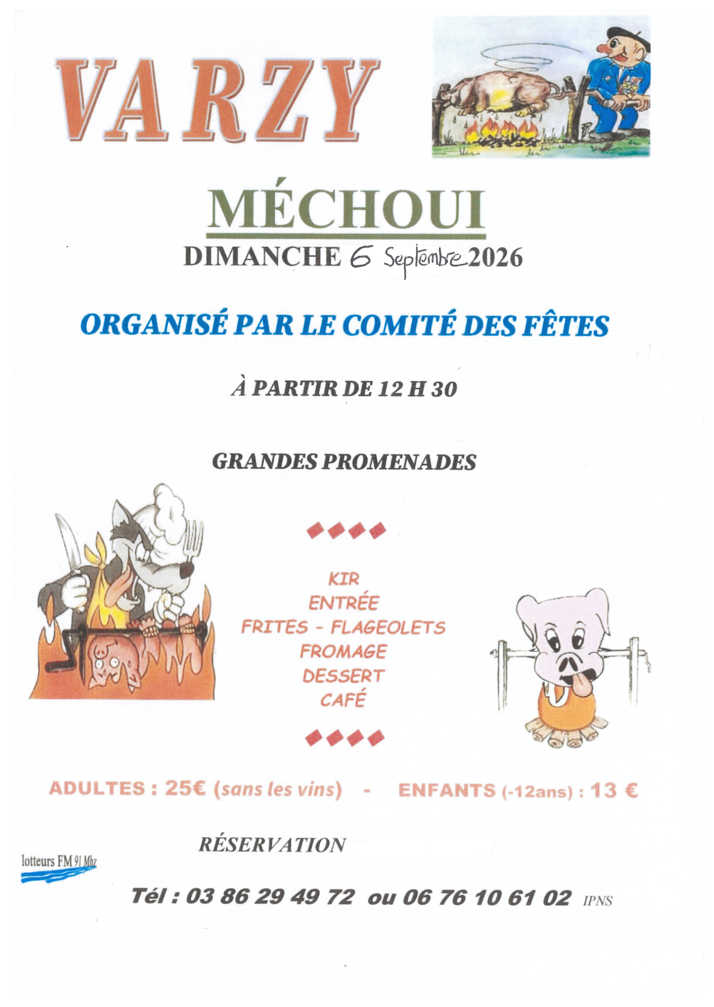 Le comité des fêtes de Varzy organise un méchoui