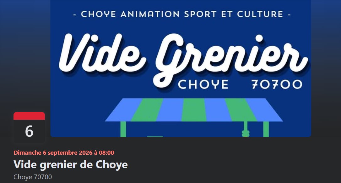 Vide-grenier à Colombine (Choye)
