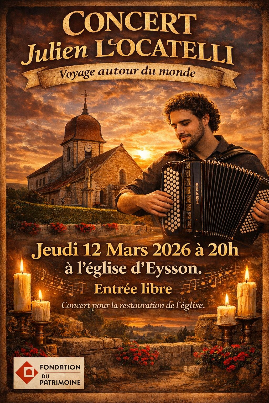 Concert Julien Locatelli - Voyage autour du Monde