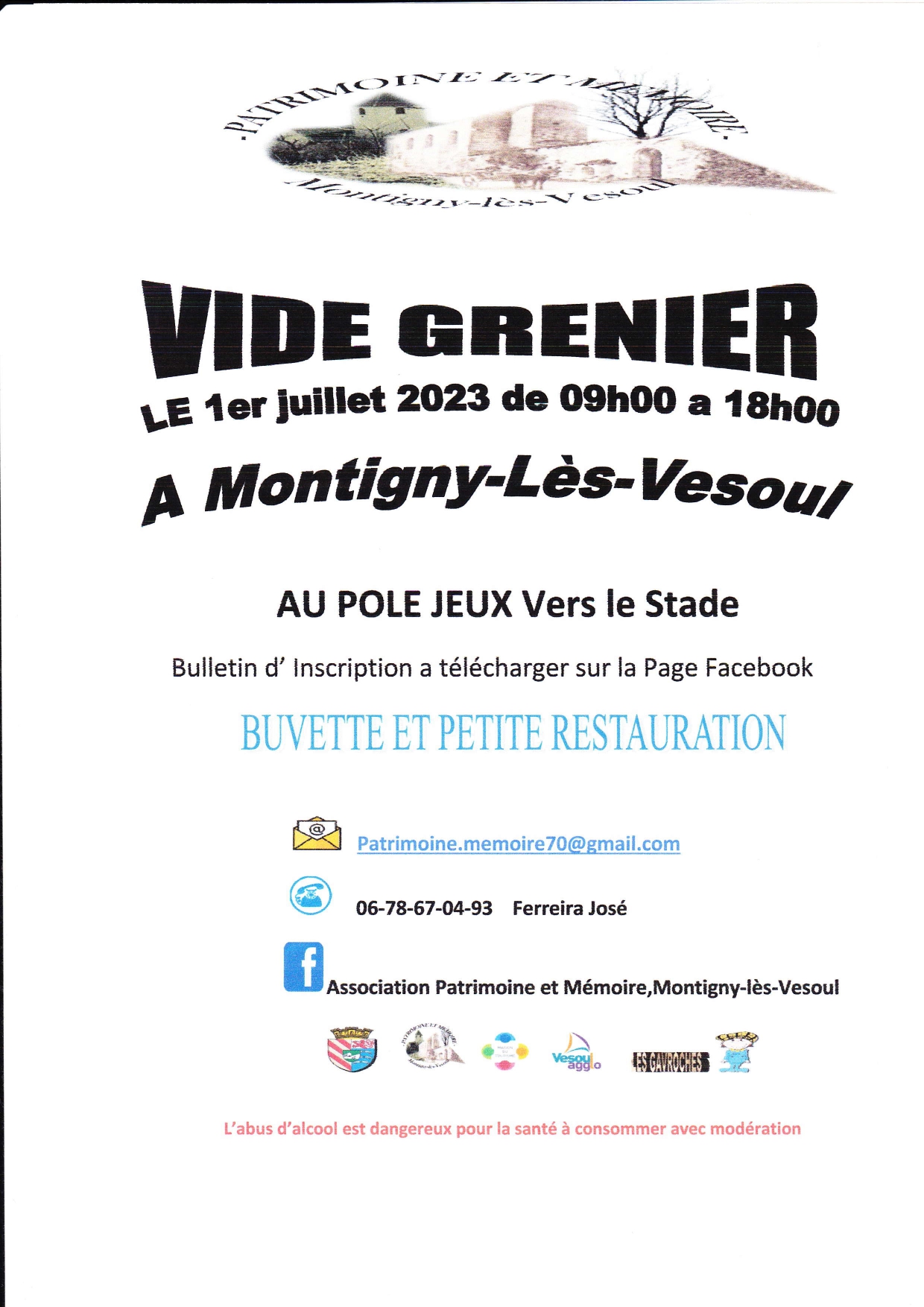Vide-grenier montigny les vesoul 01/07/23