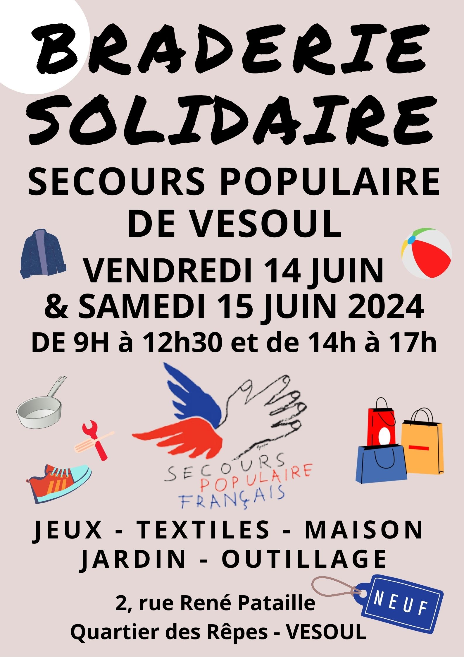 BRADERIE  14 et 15/06/24