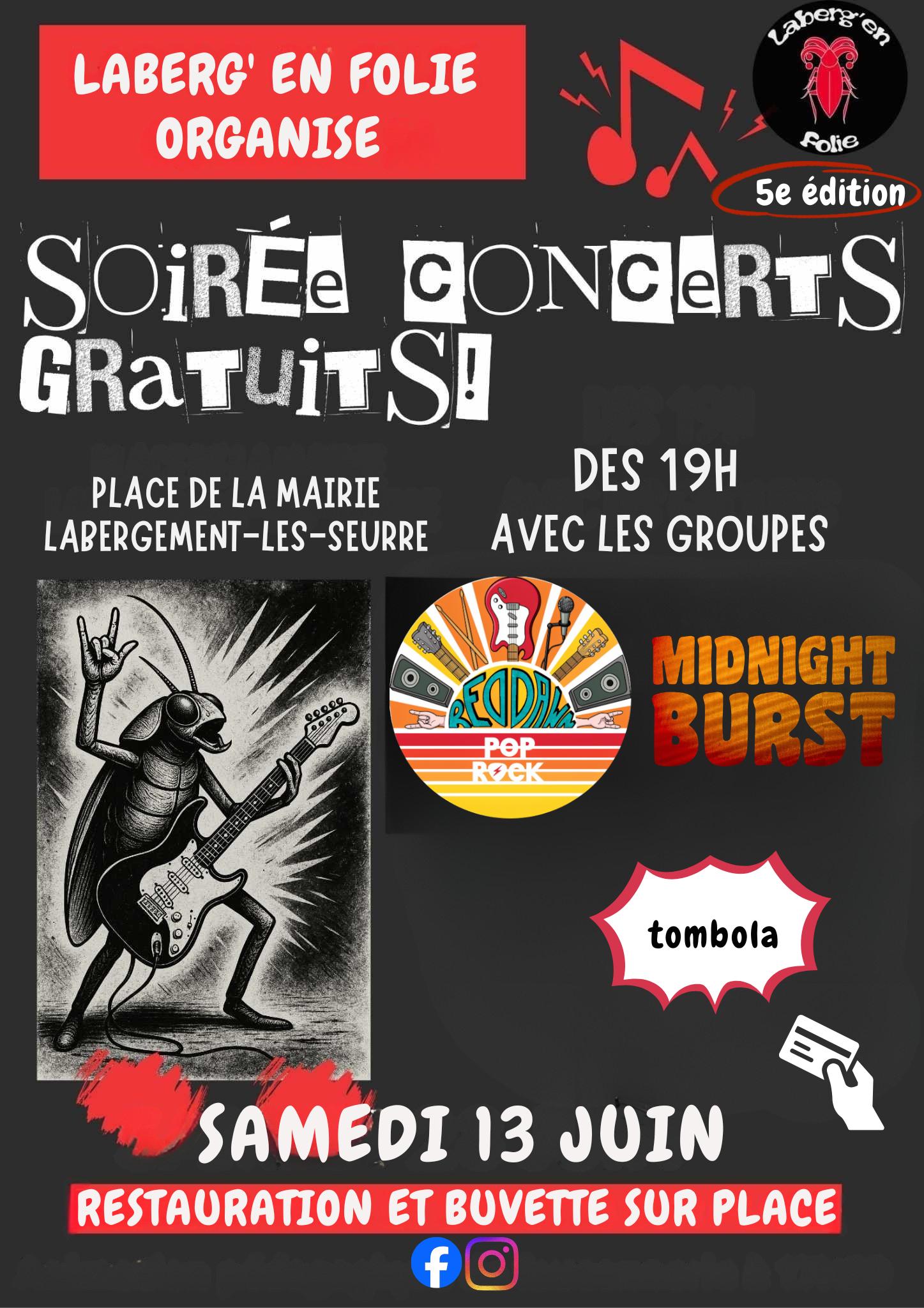 Soirée concerts rock