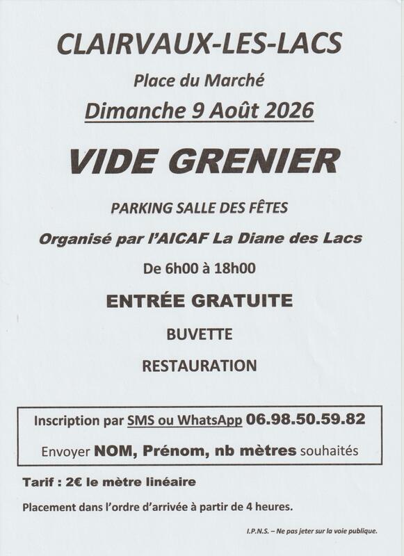 Vide grenier - Diane des lacs