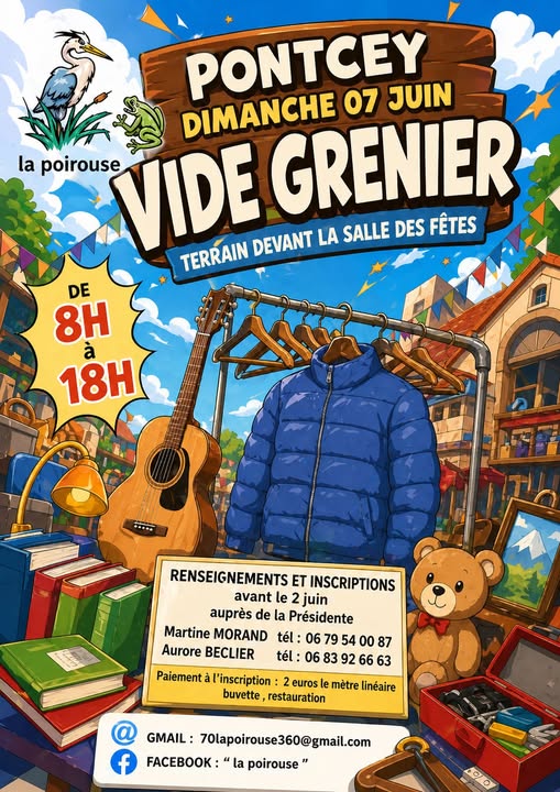 Vide grenier de la Poirouse - Dimanche 7 juin 2026 — visuel événement
