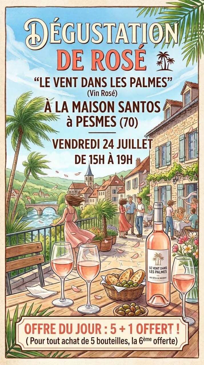 Dégustation rosé "Le vent dans les palmes"