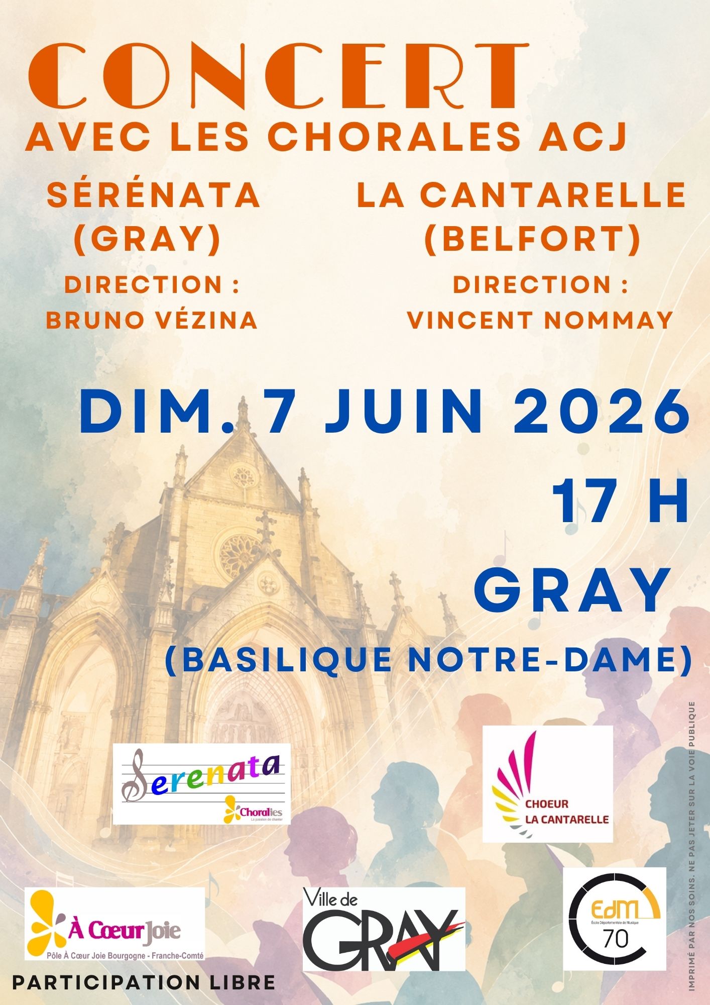 Concert chorale Sérénata et chorale la Cantarelle de Belfort
