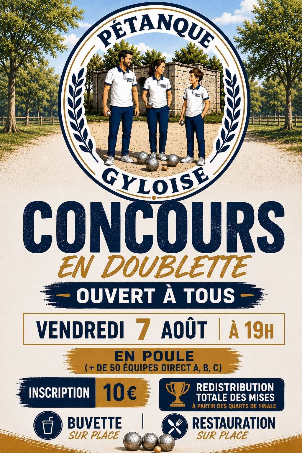 Concours de pétanque à Gy