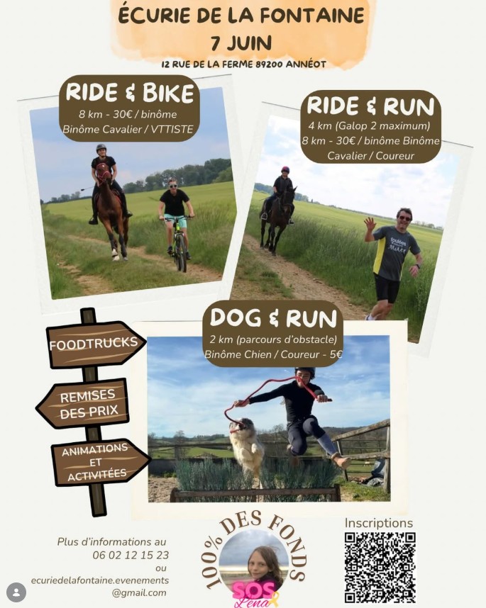Ride and Bike / Ride and run / Dog and run