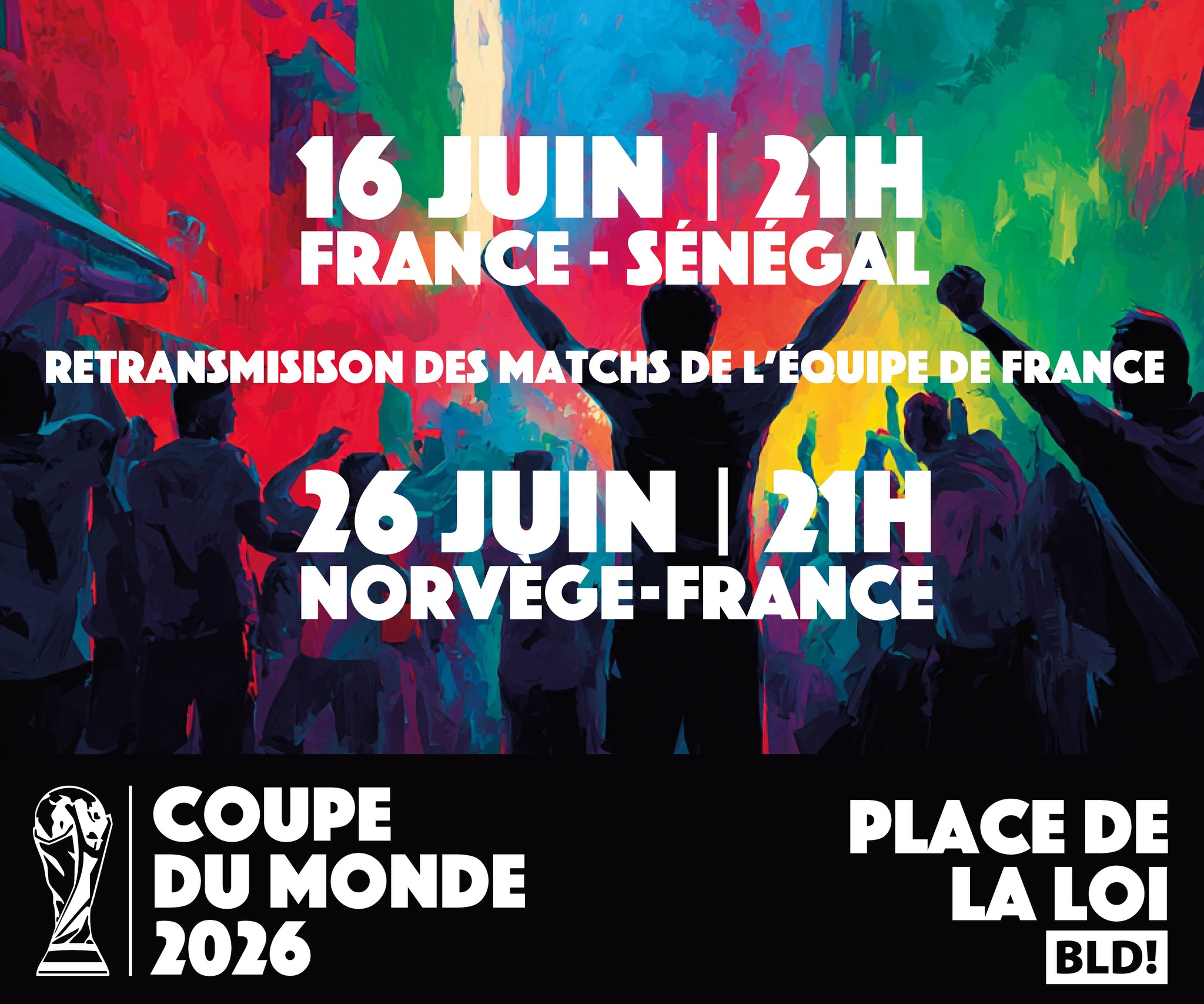 Retransmission des matchs de l'équipe de France sur écran géant