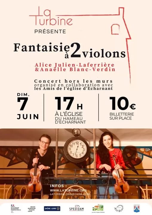 Concert 'fantaisie à 2 violons'- Echarnant