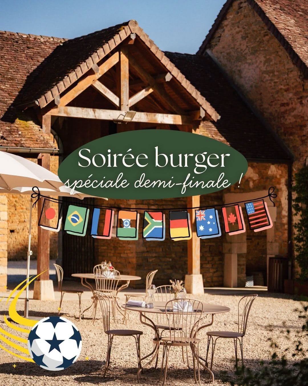 Soirée burger et diffusion du match France-Espagne