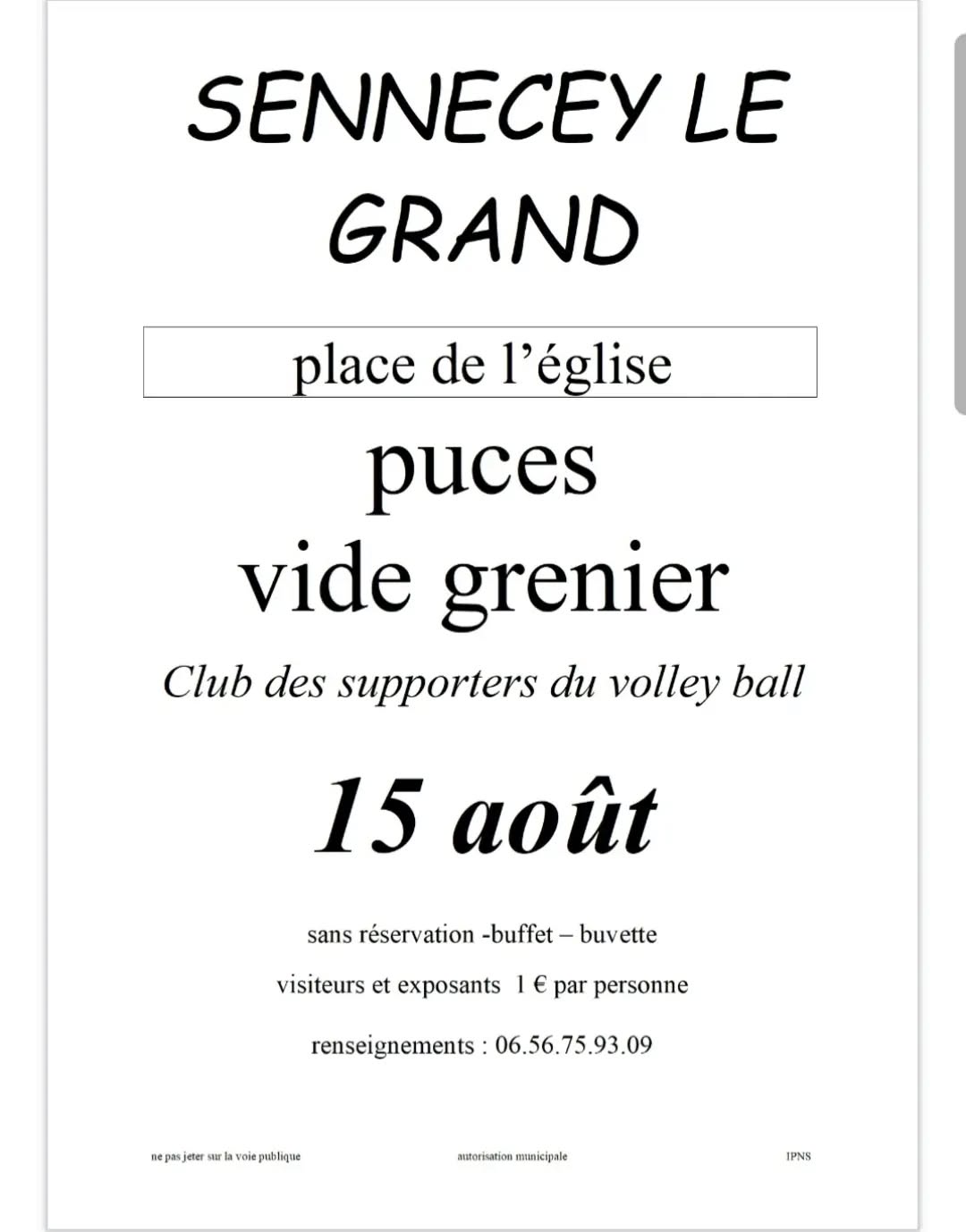 Puces - Vide Grenier Club des supporters du volley-ball