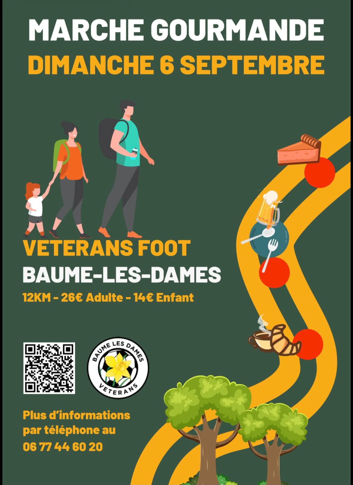 Marche gourmande des Vétérans du Foot de Baume les Dames