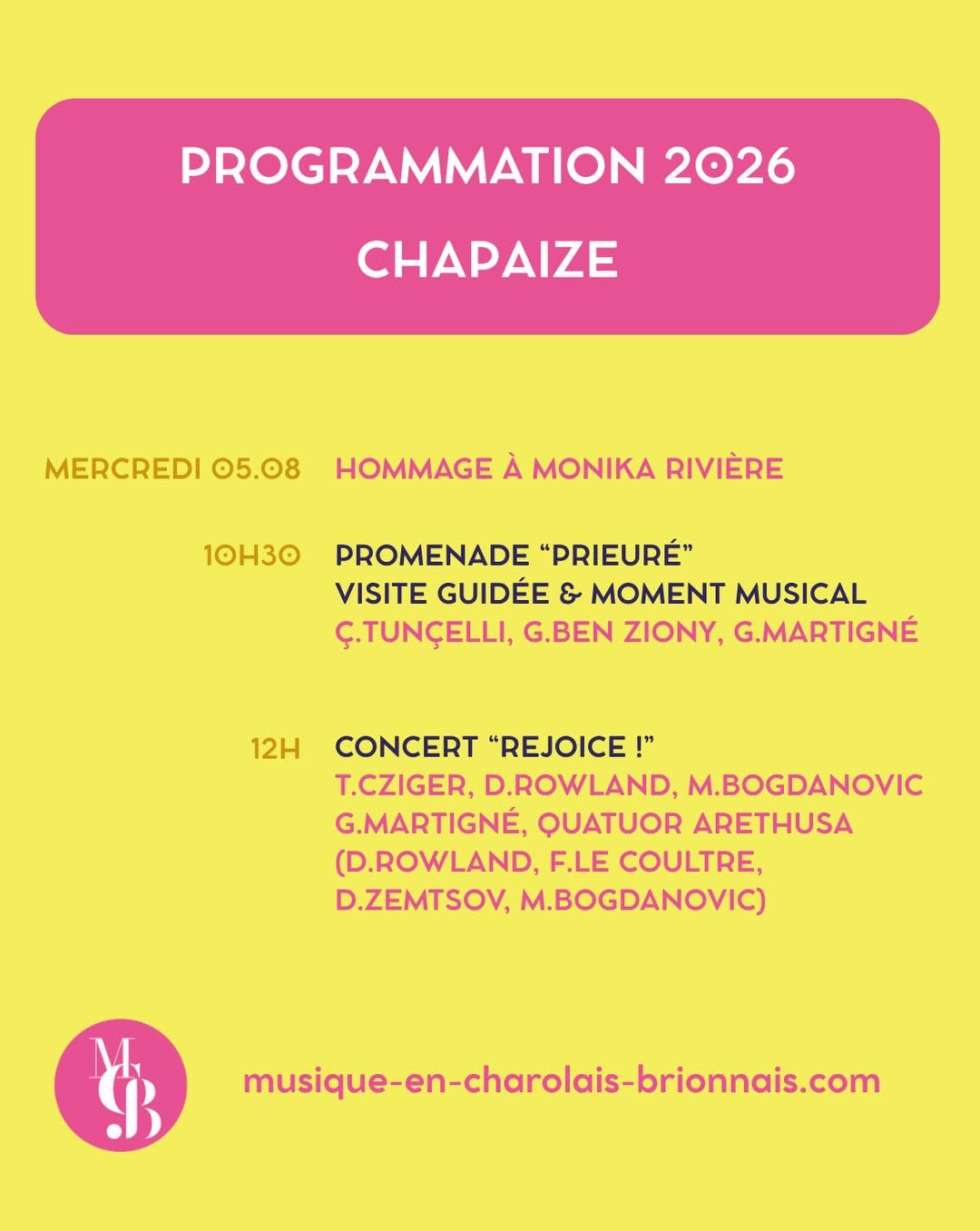 Concert "Rejoice" - Festival MECB