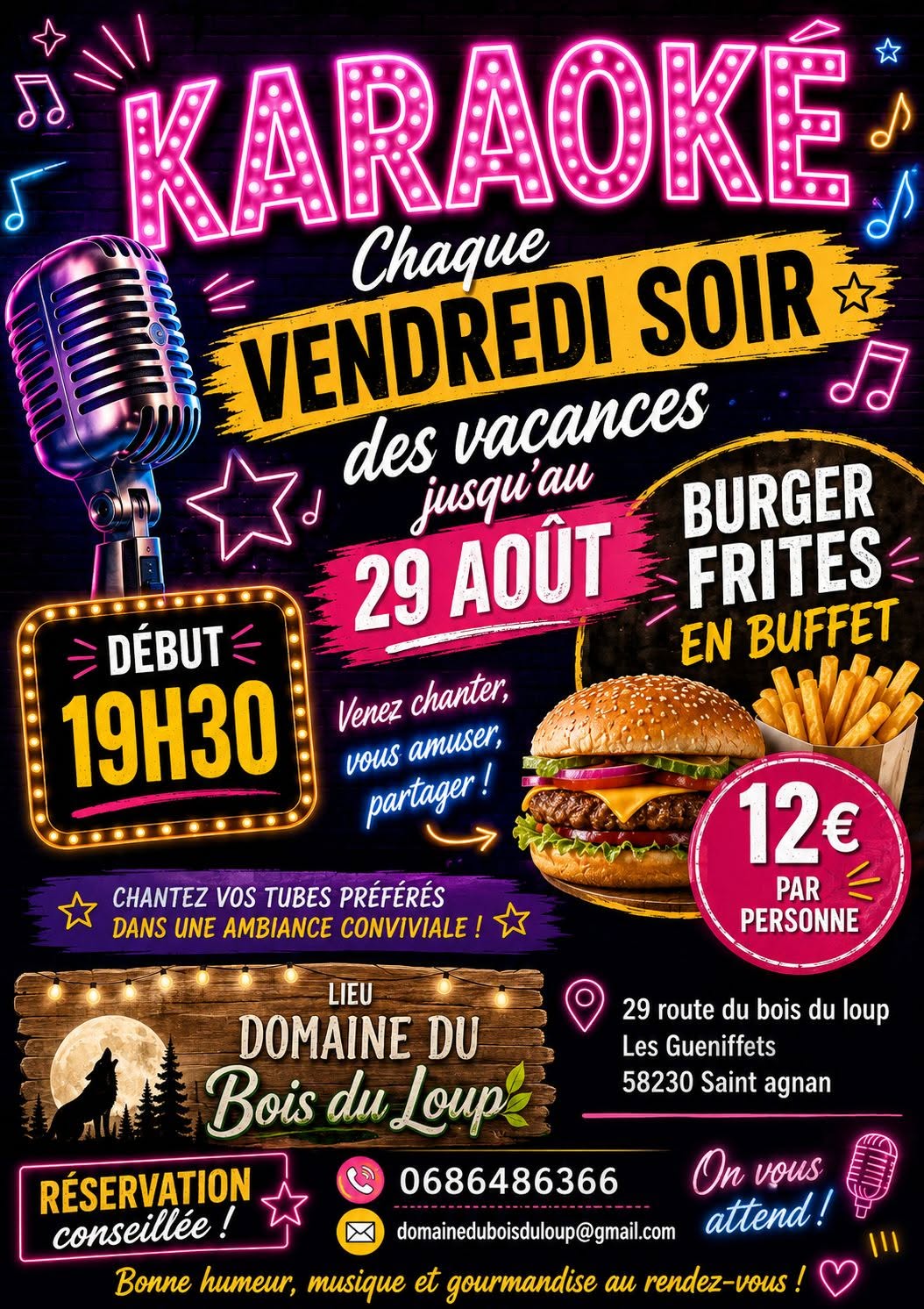 Karaoké chaque vendredi soir