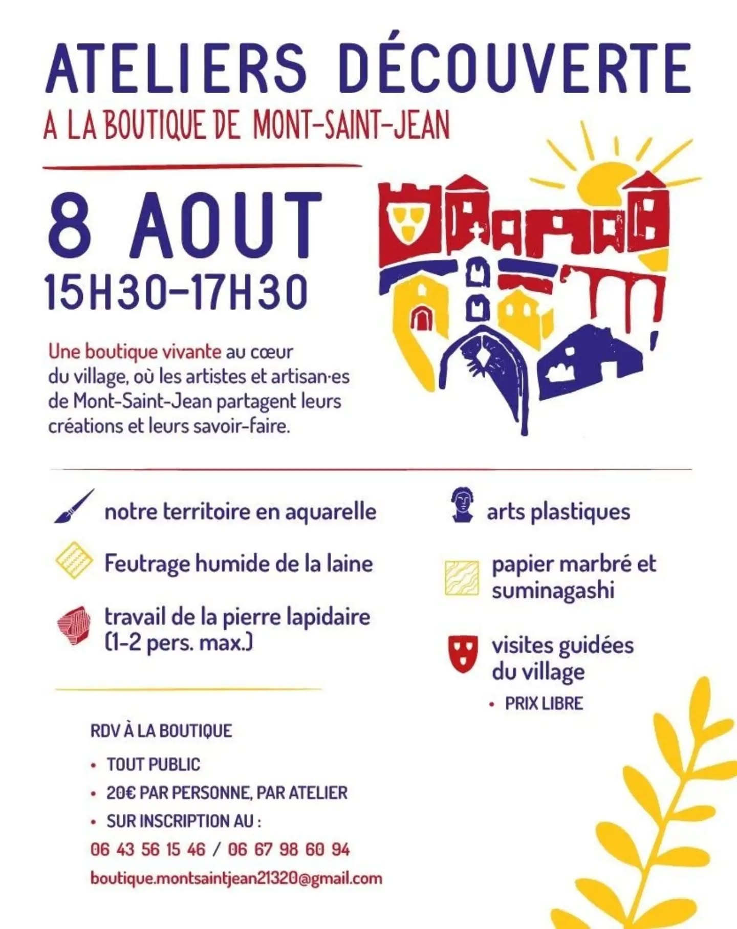 Ateliers découverte et visite guidée à Mont St Jean