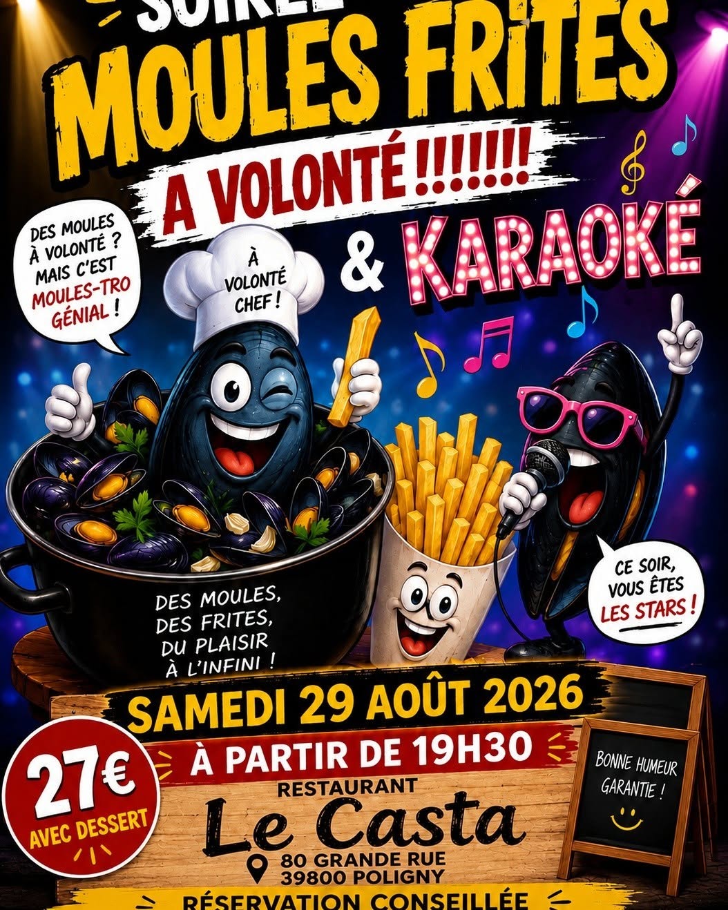 Moules frites & karaoké