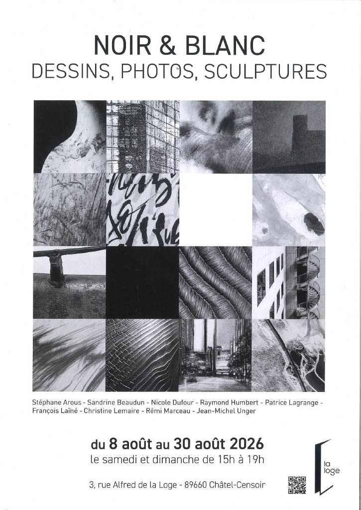 Noir et Blanc, dessins, photos et sculptures