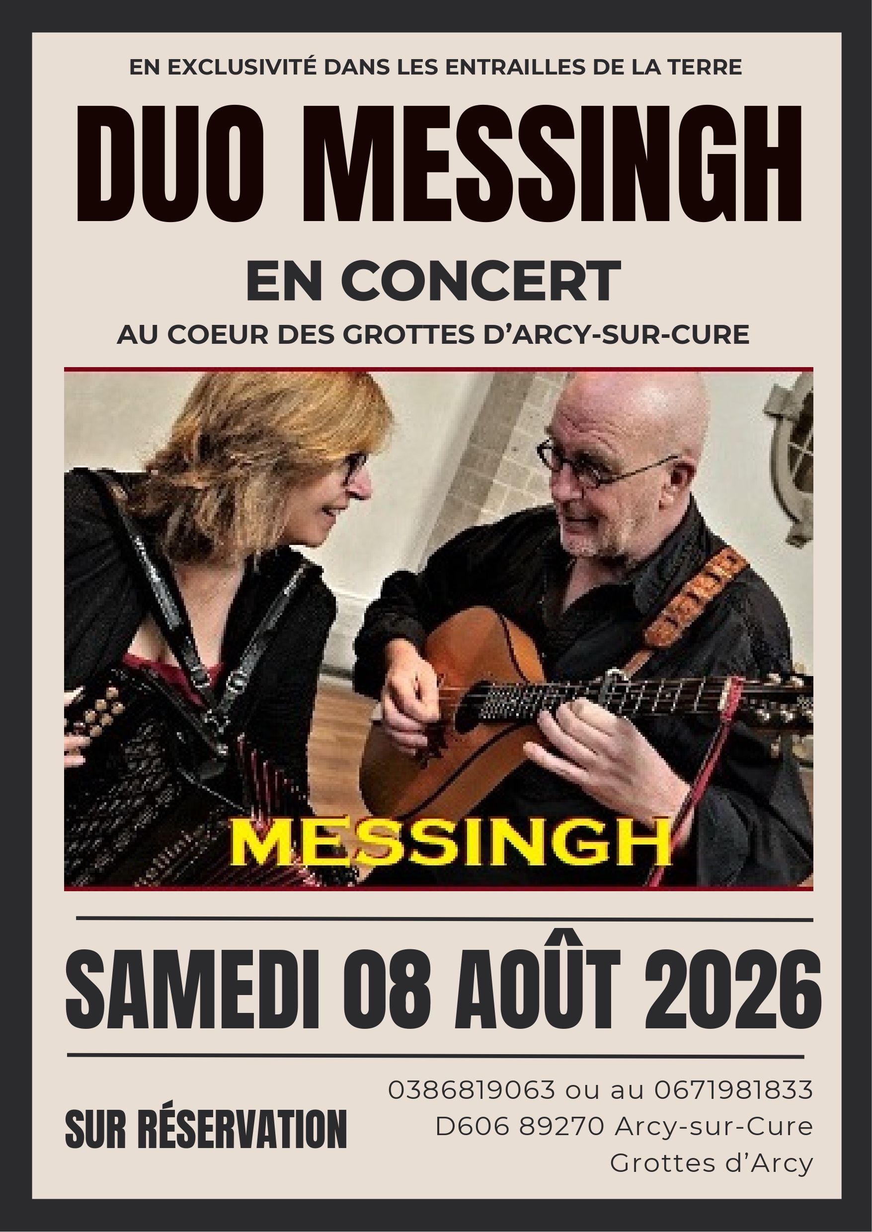 Concert aux Grottes d'Arcy - Duo Messingh