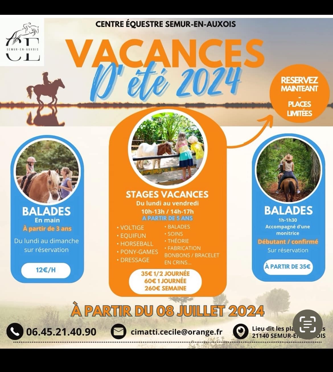 8 juil 31 aout 24 centre equestre semur
