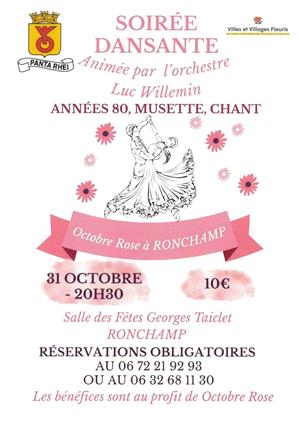  Octobre Rose à Ronchamp - SOIRÉE DANSANTE