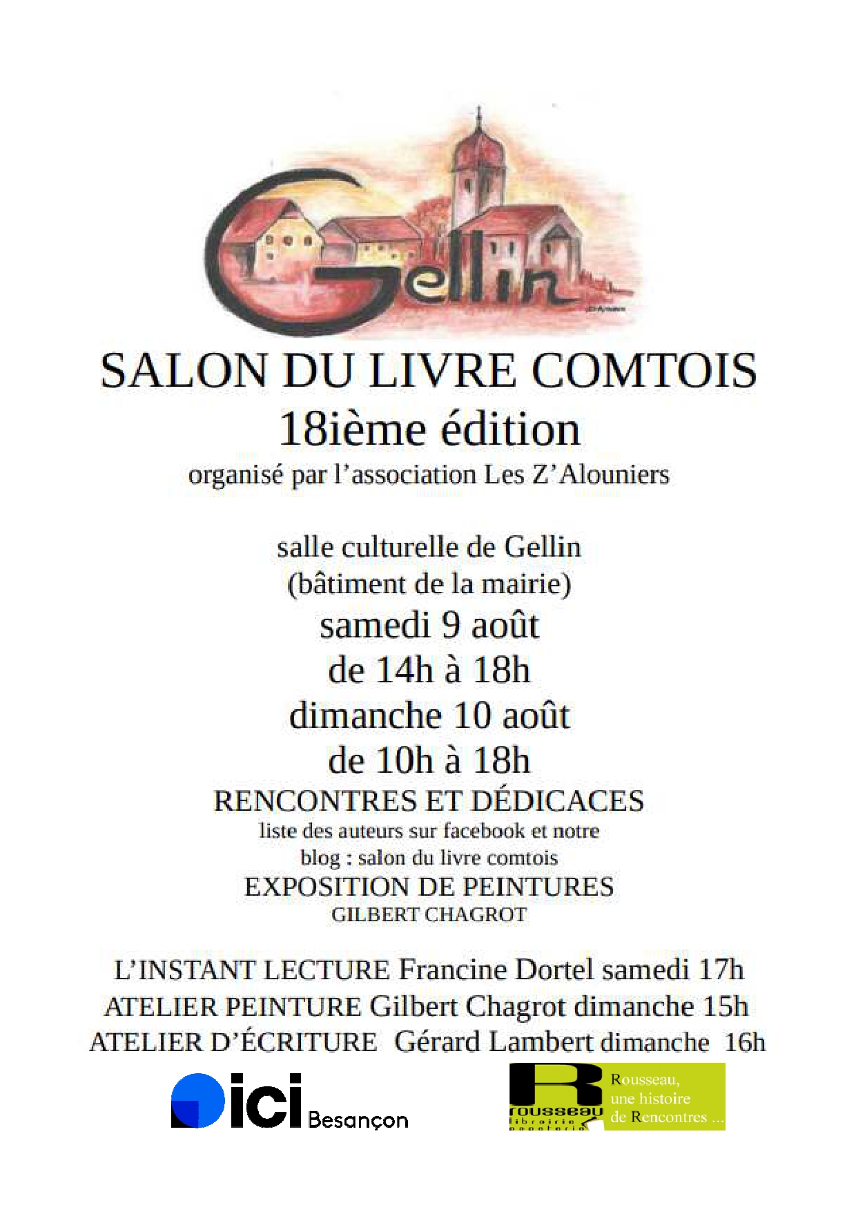 9-10 août- salon du livre Gellin