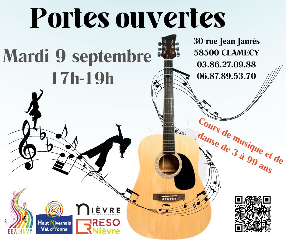 9 septembre 2025 - Portes ouvertes cours de musique et de danse - Clamecy