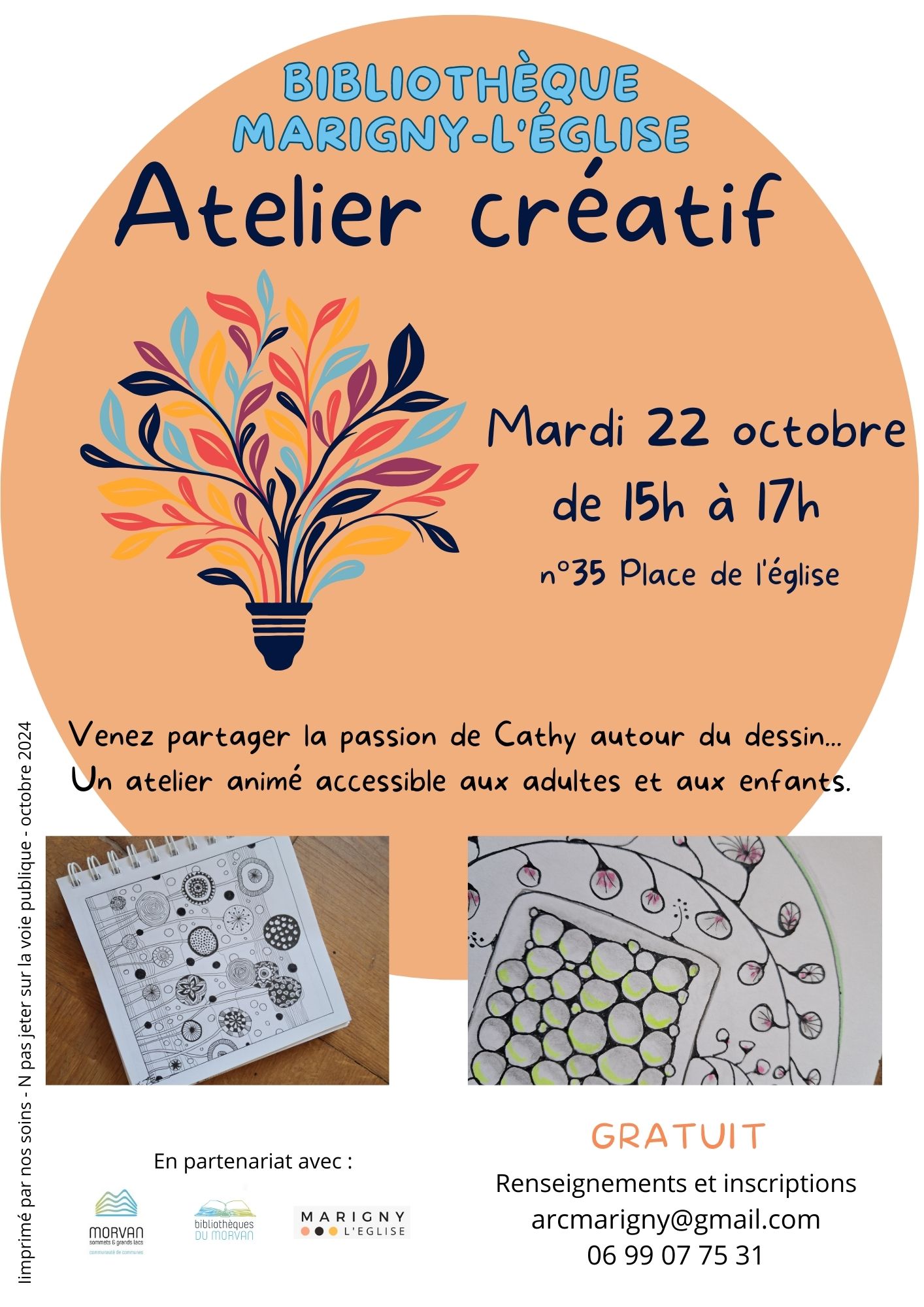 Atelier creatif  BIBLIO 22 10 24  - Biblio crea oct 2024