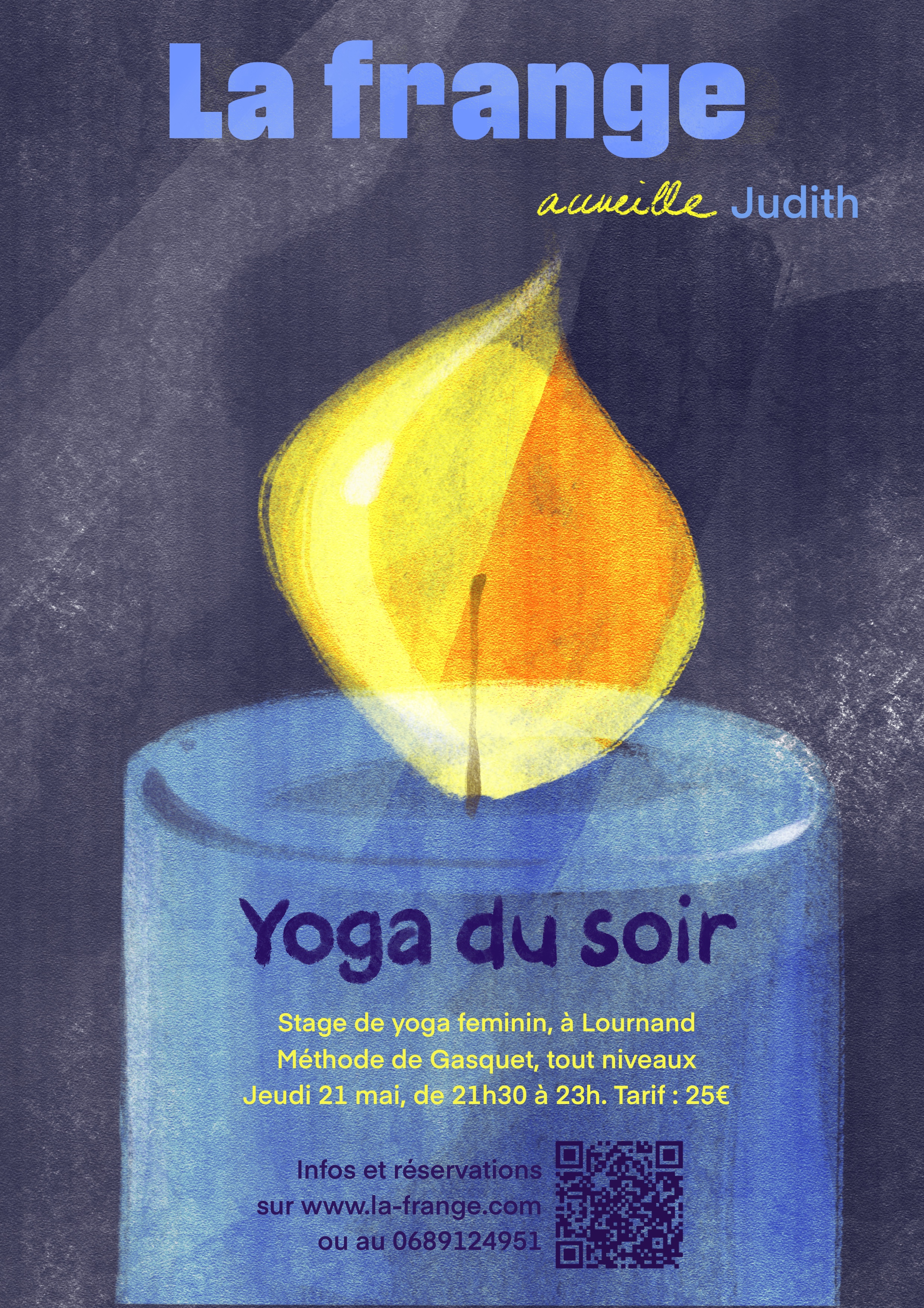 Yoga du soir éclairé à la bougie