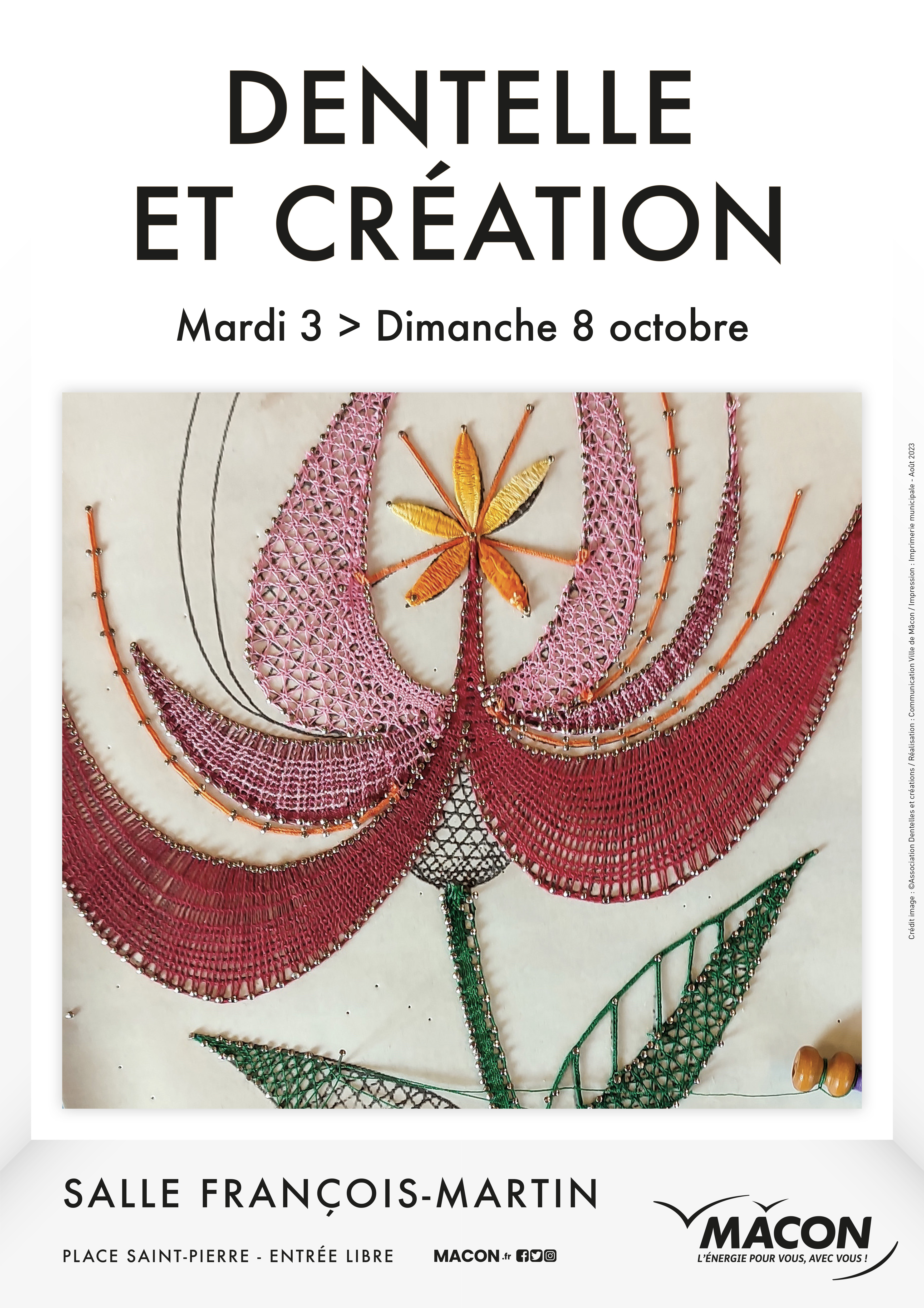 Affiche Expo Association Dentelles et créations