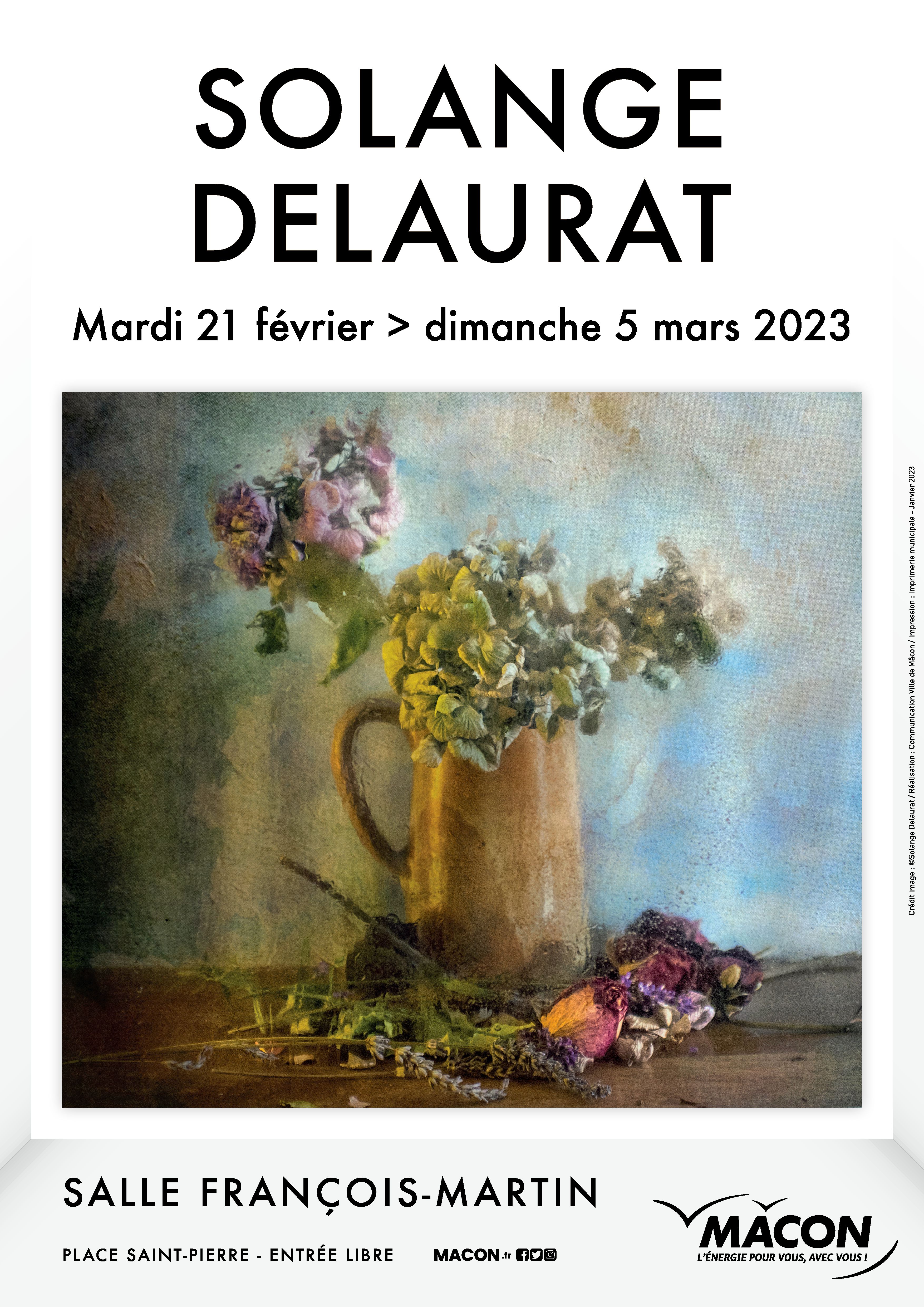 Affiche expo Solange DELAURAT