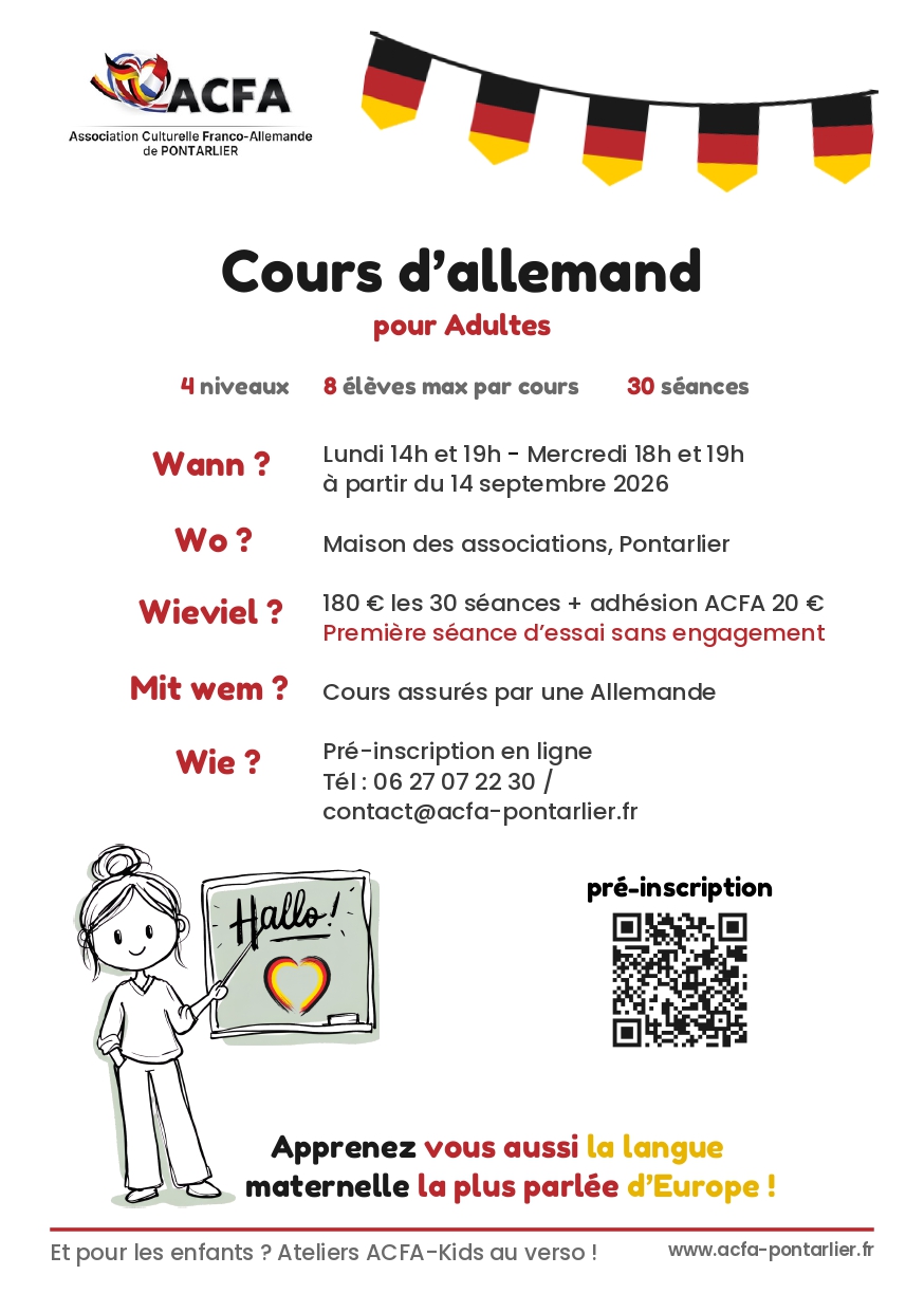 Cours d'allemand pour les adultes