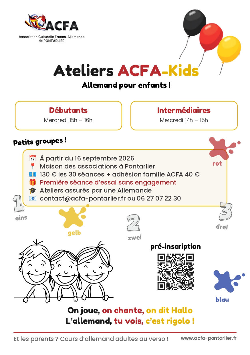Ateliers d'allemand pour enfants